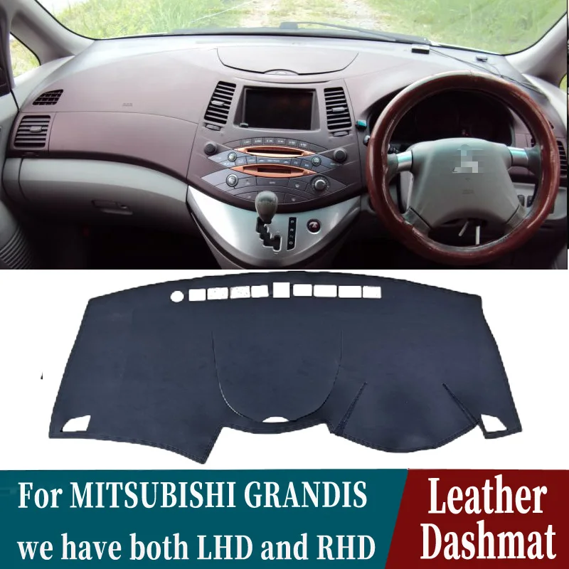 Для MITSUBISHI GRANDIS 2003 2004 2005 2006 2007 2008 2011 кожаный коврик для приборной панели