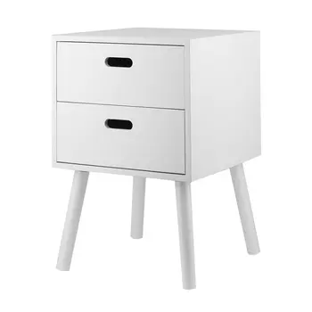 

2019 Classic Bedside Side Table With Legs 2 Drawer Storage Unit Floor Stand Display Desk Home Decoration Furniture Nightstand