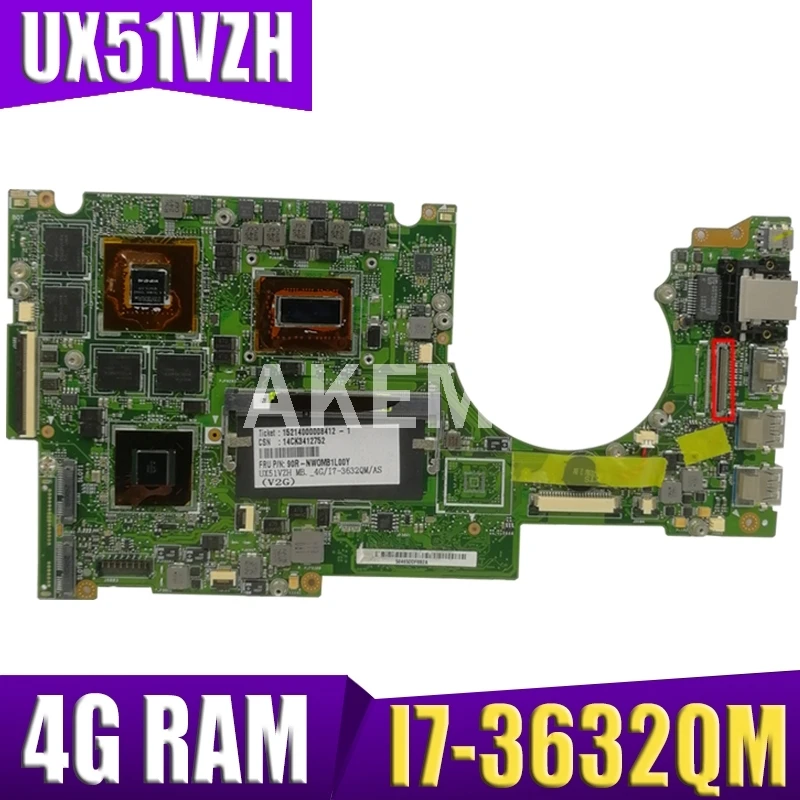 UX51VZH  Motherboard For Asus U500V U500VZ UX51VZA