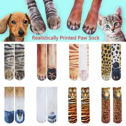 Animal Print Socks 3D Printed Leopard Tiger Horse Pattern Cotton Female High Socks Socks Men Short Kawaii Ankle Fashion Soc S2W0