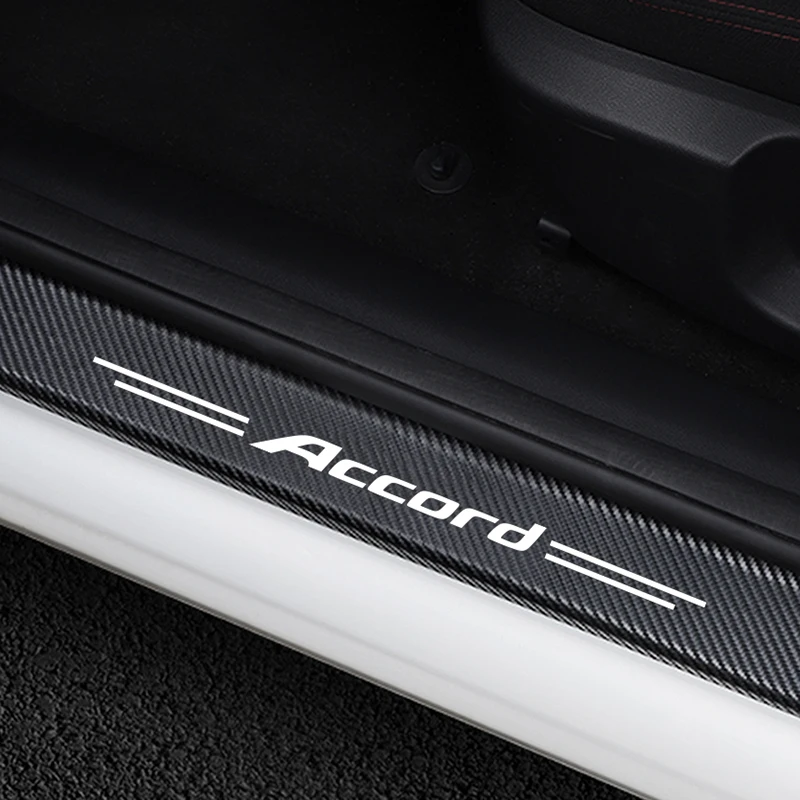

Car Door Sill Scuff Plate Decor Sticker For Honda Accord 8 7 Anti Scratch Pedal Guard Cover Auto Door Threshold Protector Decal