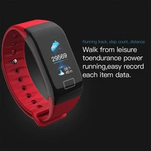F1 умный Браслет цветной экран кровяное давление фитнес-трекер монитор сердечного ритма SmartBand Водонепроницаемый Bluetooth спортивные часы
