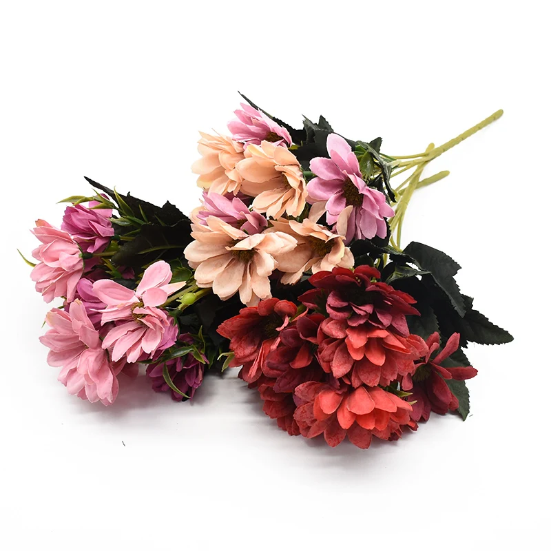 10 головок/1 букет искусственных растений подсолнухов|sunflower artificial flowers|silk daisiesartificial