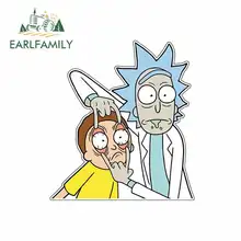 EARLFAMILY 13cm x 11.7cm for Rick and Morty Season Funny Car Stickers Vinyl Windshield RV VAN Car JDM Accessories Graphics