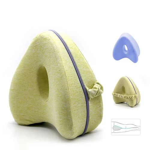 Lemon yellow Ортопедическая подушка для сна с эффектом памяти, подушка для позиционера ног, подушка для поддержки колена между ногами для боли в бедрах - Цвет: Lemon yellow