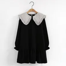 Новые платья для девочек коллекция года, Осеннее хлопковое детское платье с оборками платье для отдыха для малышей одежда для малышей#5409