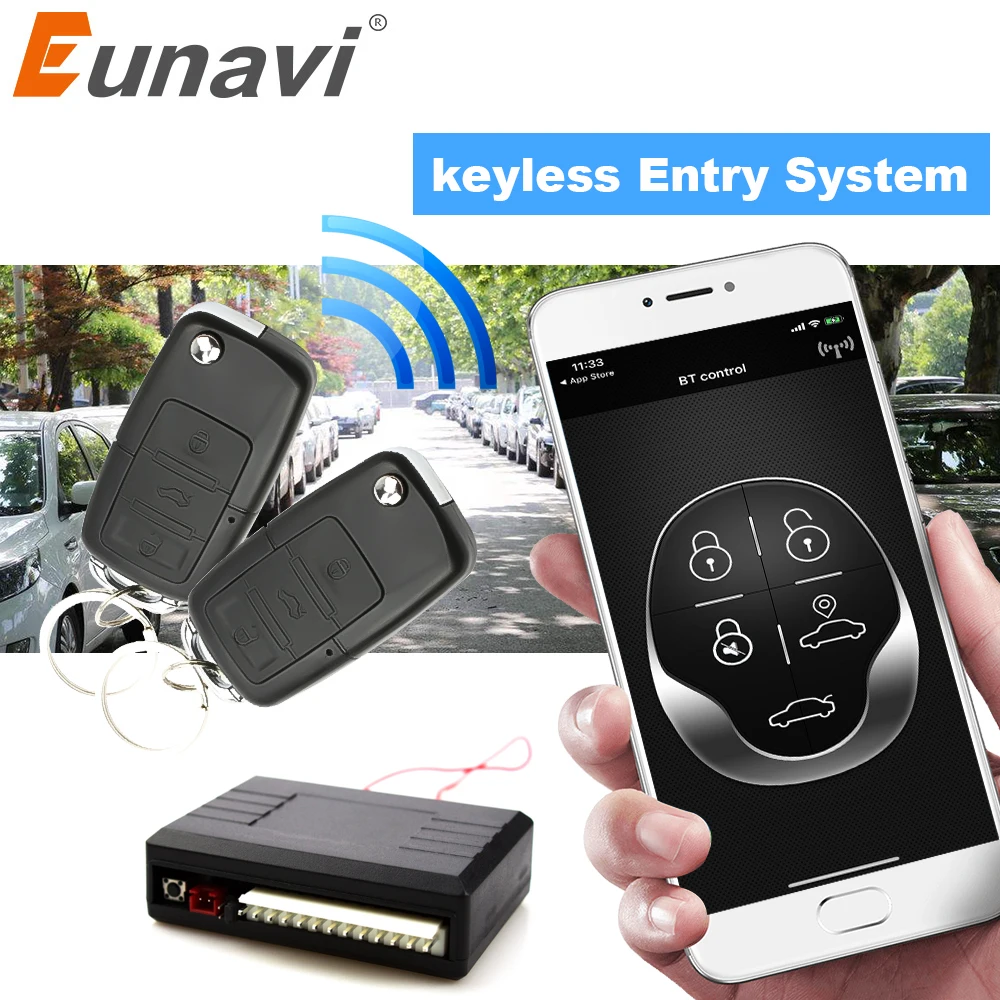 Универсальная автомобильная сигнализация Eunavi пульт дистанционного управления