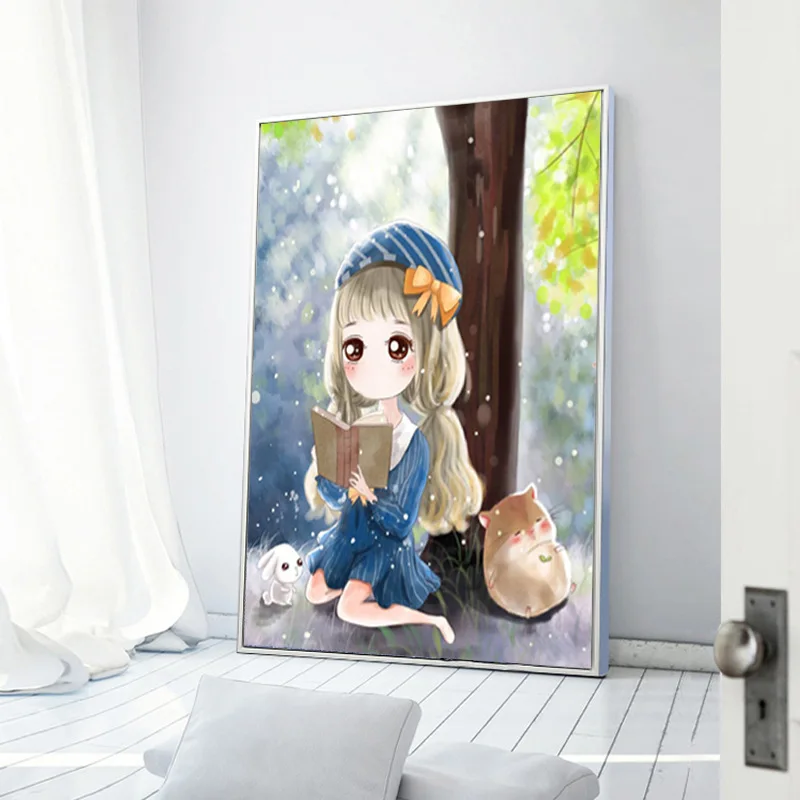 

2019 5D Diamond Painting,Full Round Diamond Embroidery Children's cartoon cute bedroom small,Rhinestone Diamond Mosaic Sale