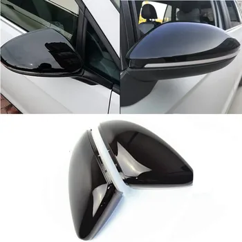 

Pair Rearview Mirror Cover Side Wing Rear View Mirror Case Covers Glossy Black For VW GOLF 7 MK7 MK7.5 GTI R GTE GTD 2013-2018