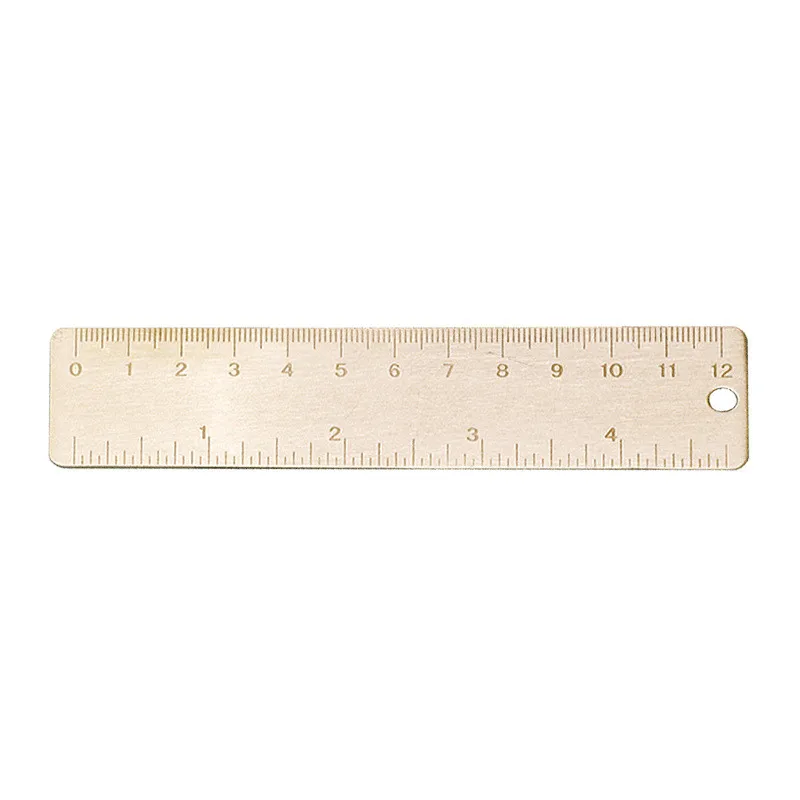 Portable Brass Scale Ruler Small Mini 6cm Ruler Measuring Tool