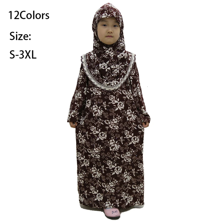 

Abaya (12 Pieces/lot) Wholesale Muslim Latest Designs Islamic Clothing Girls Kids Kaftan Hijab Dress In Stock Prayer Dubai Robe
