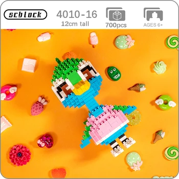 

SC 4010-16 Game Animal Crossing Ostrich Bird Julia 3D Model DIY Mini Diamond Blocks Bricks Building Toy for Children no Box