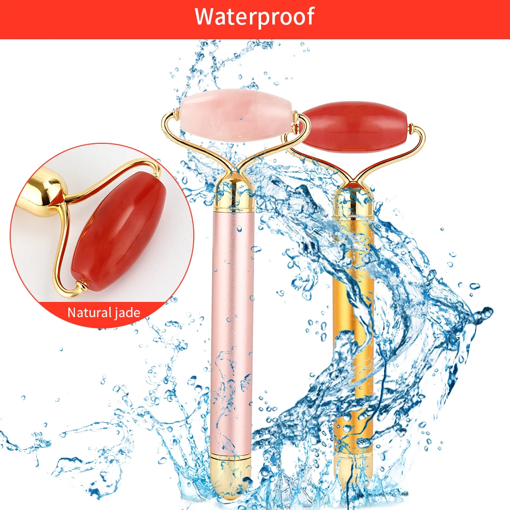 Натуральный камень роликовый массажер лица тонкий лифтинг инструмент нефритовый ролик Камень удаление морщин лица руки шеи массажный ролик