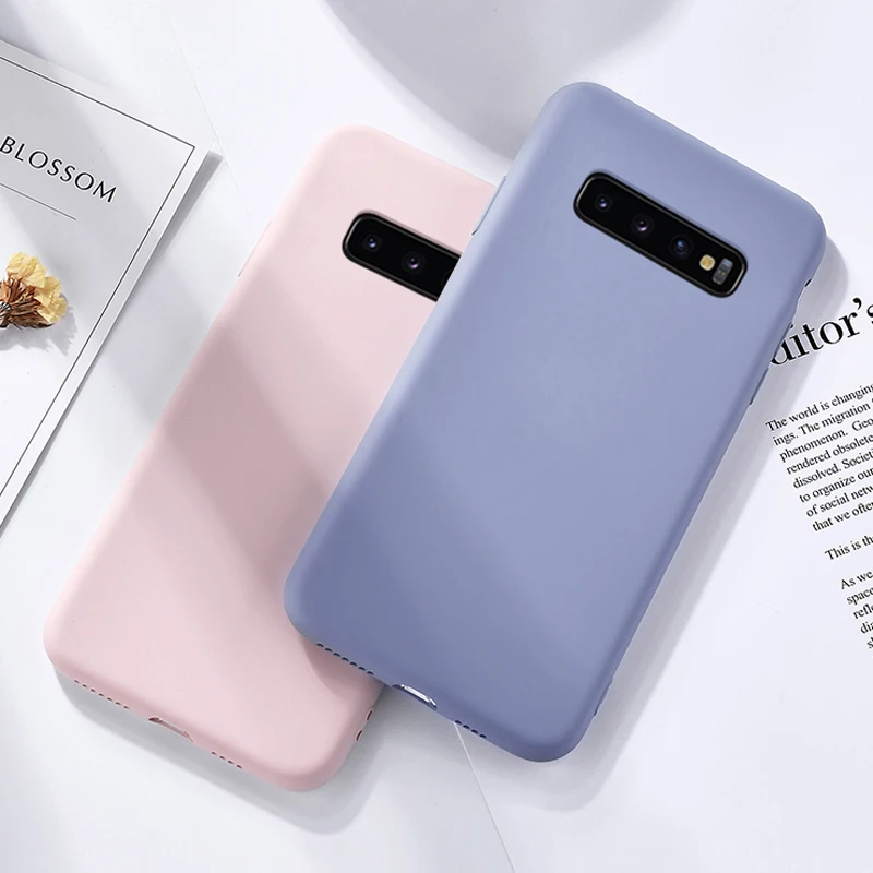 Для Samsung S10 S10e чехол TPU жидкий силиконовый для Galaxy Note 20 10 9 8 S8 S9 S20 Plus Ultra Lite