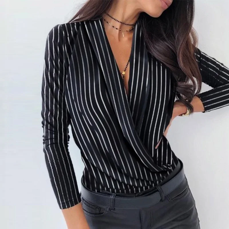 Patchwork Ruched Deep V-neck Womens Tops and Blouses Spring Leopard Letter Print Shirt Autumn Long Sleeve Women Slim Fit Blouse Patchwork Ruched Deep V-neck Womens Tops and Blouses Spring Leopard Letter Print Shirt Autumn Long Sleeve Women Slim Fit Blouse