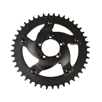 

HOT-Electric Bike Chain Wheel Replacement Chain Guard Adapter 40T Chainring Teeth for BAFANG BBSHD BBS03 Mid Drive Motor