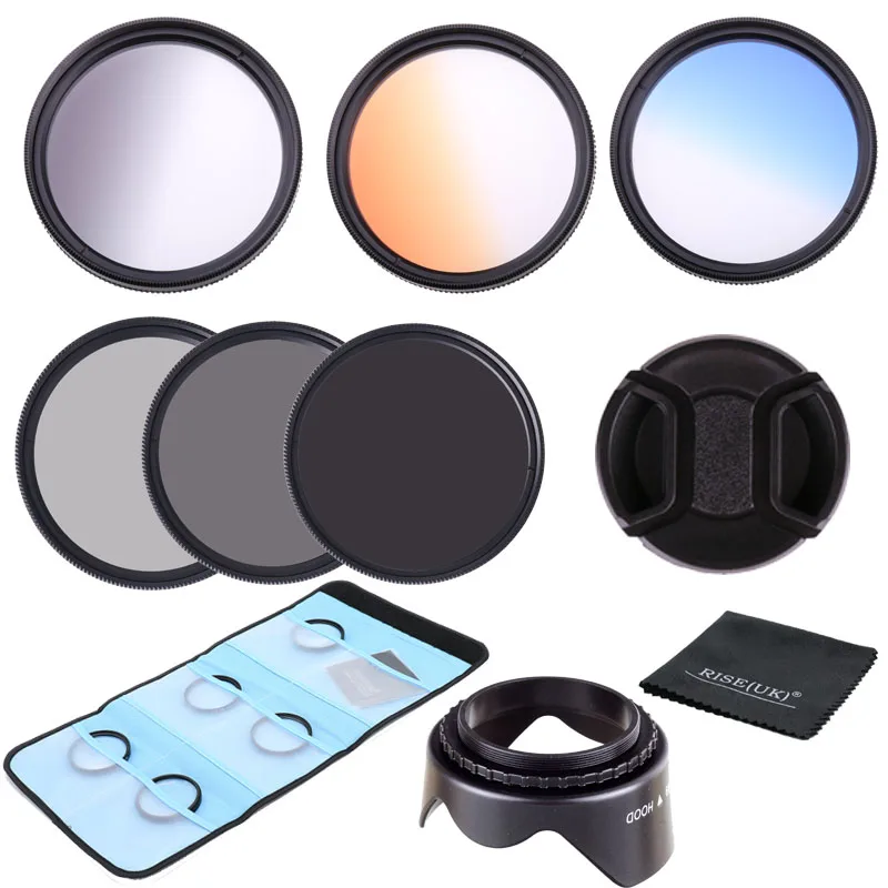 Lens Filter ND2 ND4 ND8 Graduate Color Filters set for Canon Nikon Sony