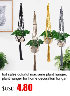 Hot sales handmade macrame plant hanger flower /pot hanger for wall decoration countyard garden