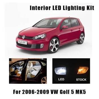 

14pcs White Canbus Car LED Interior Light Bulbs Kit Fit For Volkswagen VW Golf 5 MK5 2006 2007 2008 2009 Map Dome Trunk Lamp