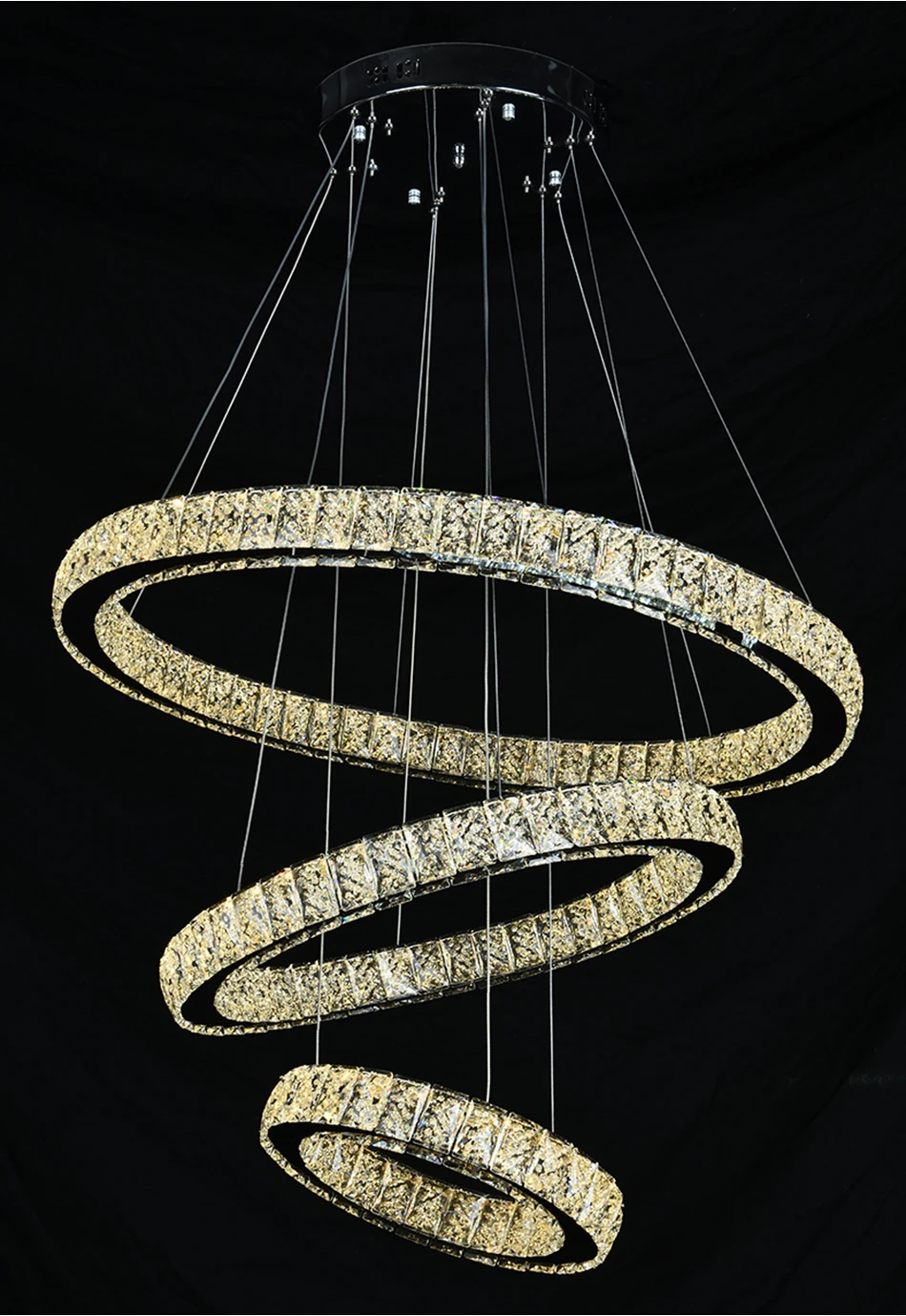 Dimmable кольцо кристалл Открытый Подвесные Светильники Крытый современный подвесной светильник дома лампы деко висит Лампы для мотоциклов