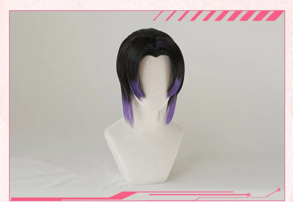 【AniHut】Kochou Shinobu Wig Kimetsu no Yaiba Demon Slayer Cosplay Hair Synthetic Heat Resistant Hair Kochou Shinobu Cosplay anime cosplay