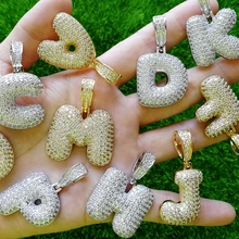 В свободном доступе! Латунь CZ 26 ожерелье с буквами Веревка Цепь буквы подвески для мужчин и женщин хип-хоп ювелирные изделия