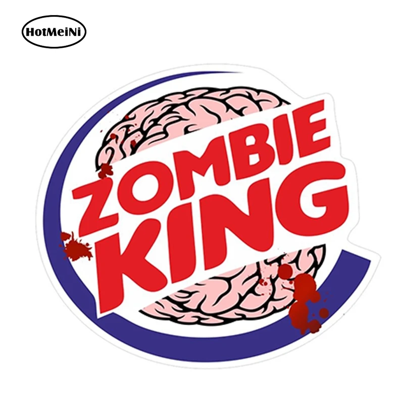 HotMeiNi 11cm x 10cm ZOMBIE KING Funny VINYL Car Van Bumper Window Sticker Decal JDM BLOOD SPLATTER Auto Motorcycle Decoration | Автомобили