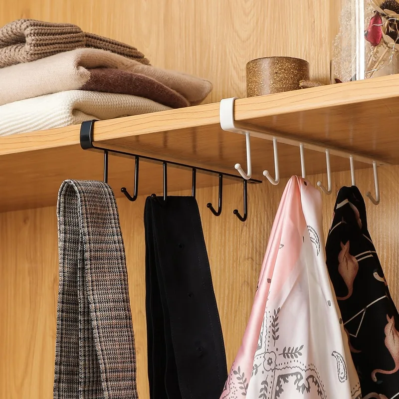

Kitchen Organizer Storage Shelf Hanging Cap Paper Shelves Kitchen Iron Multifunction Hanger Free Of Punch Storage Tools