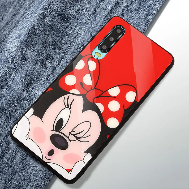 

Cartoon Mouse Women Glass Case for Xiaomi Redmi Note 4 5 6 7 Xiomi Xaomi Hongmi 6 6a 5a 5 Plus Mi 8 Lite 9 A2 Cute Back Cover