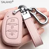 Leather Car Key Cover Case For Hyundai Tucson Sonata Fe Creta ix25 ix35 ix45 i10 i20 i30 i40 Verna Solaris Mistra Elantra Accent ► Photo 3/6