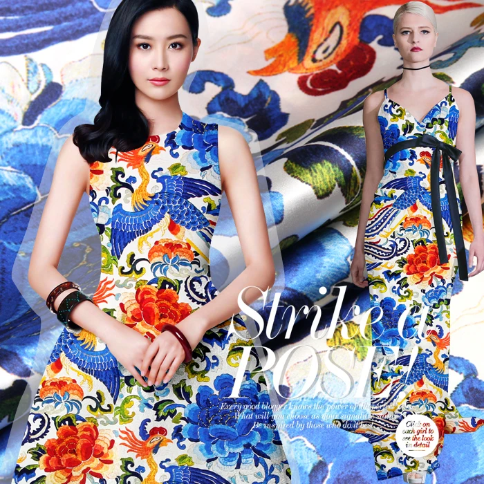 118 см широкий шелковый стрейч метр атласной ткани 19 мм цифровой струйный шелк ткань для платья спандекс ткань оптом шелковая ткань