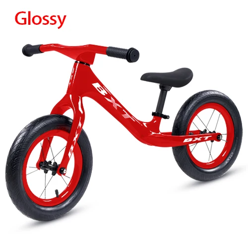 Red bike glossy Велосипед 12 дюймов, углеродный детский велосипед, Балансирующий, супер светильник, 1,95 кг, в комплекте, T800, углеродное волокно, для тела, велосипед, без педали, легко поднимается, детский велосипед - Цвет: Red bike glossy