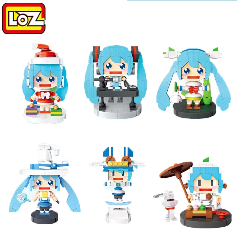 LOZ музыкальный чай искусство Рождество Катание на коньках Волшебная Мику мини