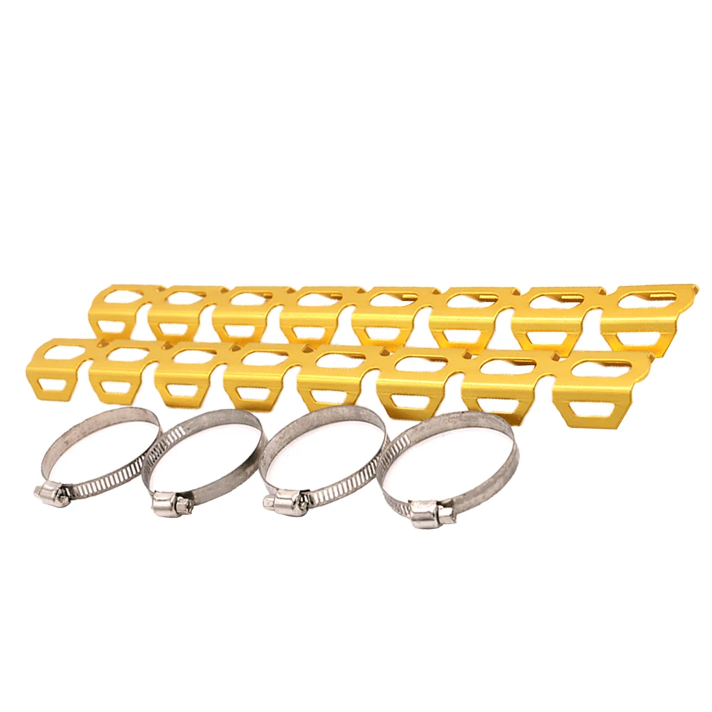  4 Colors Heat Shield Motorcycle Exhaust Muffler Pipe Leg Protector with 4 Clamps for BMW R1200GS Universal