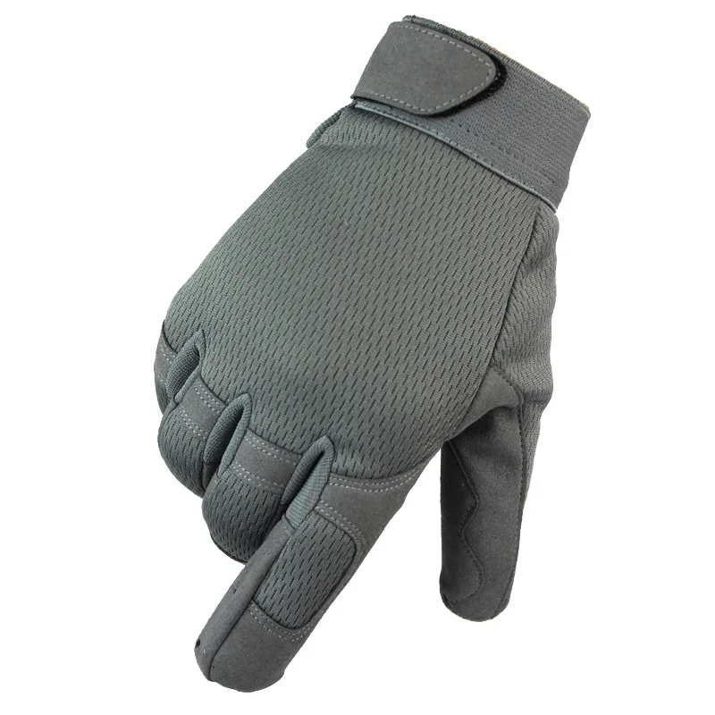 Зимние теплые мужские тактические военные перчатки армейские Combat paintball страйкбол тактические Защитные противоскользящие перчатки для мужчин - Цвет: Серый