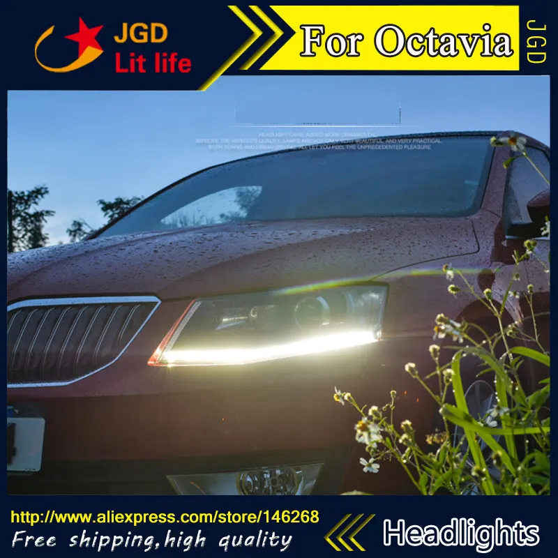 Автомобильный Стайлинг светодиодный HID Rio Skoda Octavia чехол для фары 2015 Биксеноновые