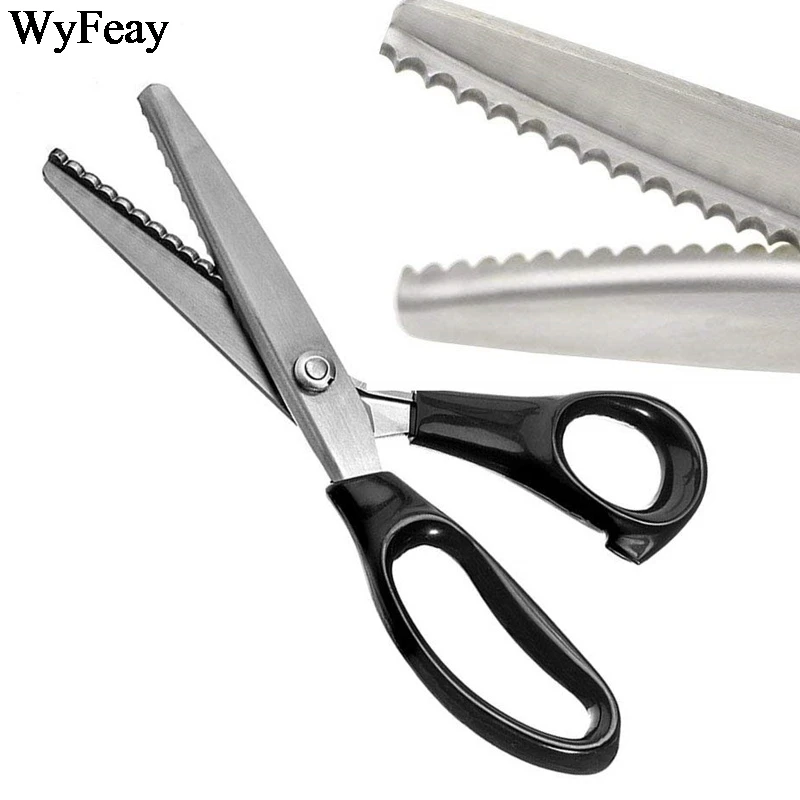 Stainless Steel Pinking Shears Comfort Grip Handled Professional Crafts Dressmaking Zig Zag Cut Scissors Sewing Scissors Fabric sewing scissors tailor scissors sewing supplies craft scissors