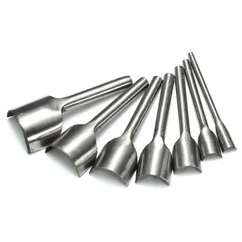 

7pcs Steel Leather Craft Half Round Cutter Punch Strap Tools Belt Wallet End Tactical Garden DIY Handwork Tools 10-40MM