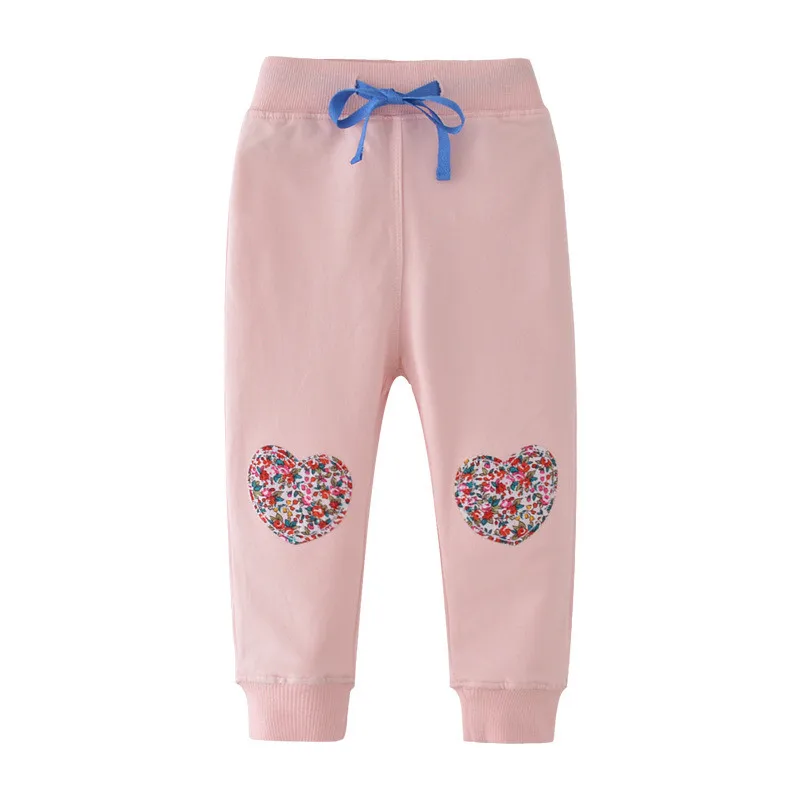 Jumping meter/Новые спортивные штаны для малышей с изображением единорога; осенние брюки для девочек с радугой; детские длинные штаны на завязках; модная детская одежда