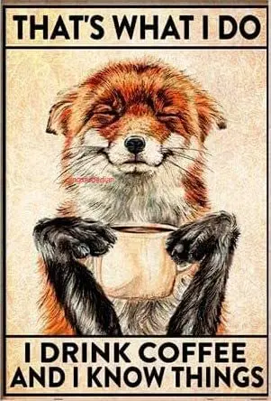 Zmkdlsr Fox Lover I Drink Coffee and I знаем Things