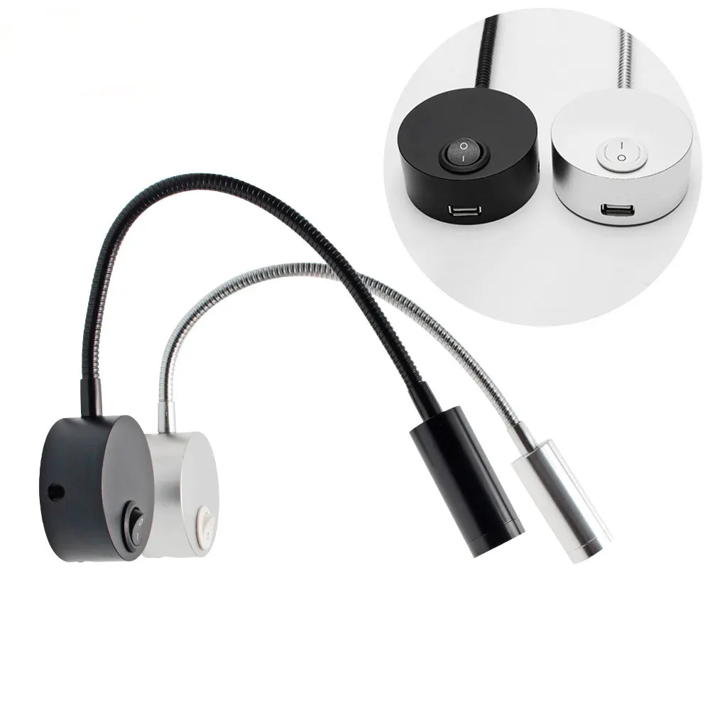 Aplique De Pared, Lámpara De Lectura Con Soporte Giratorio, Aplique De Pared LED (negro) | Leroy
