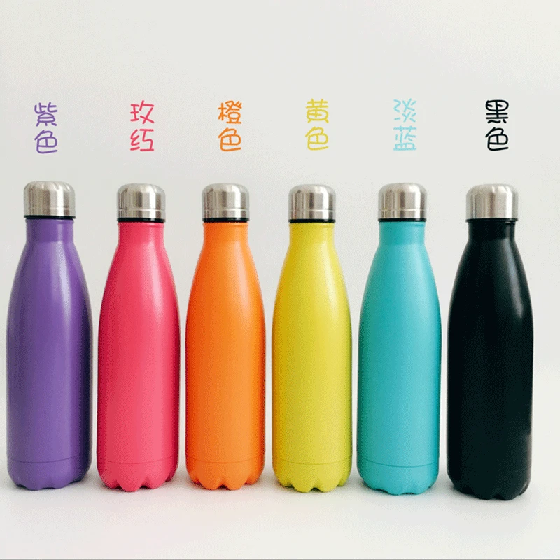 

Swell Candy Color Coke Bottle Insulated Cup Popular Brand Stainless Steel Water Cup Lettering Pattern Logo