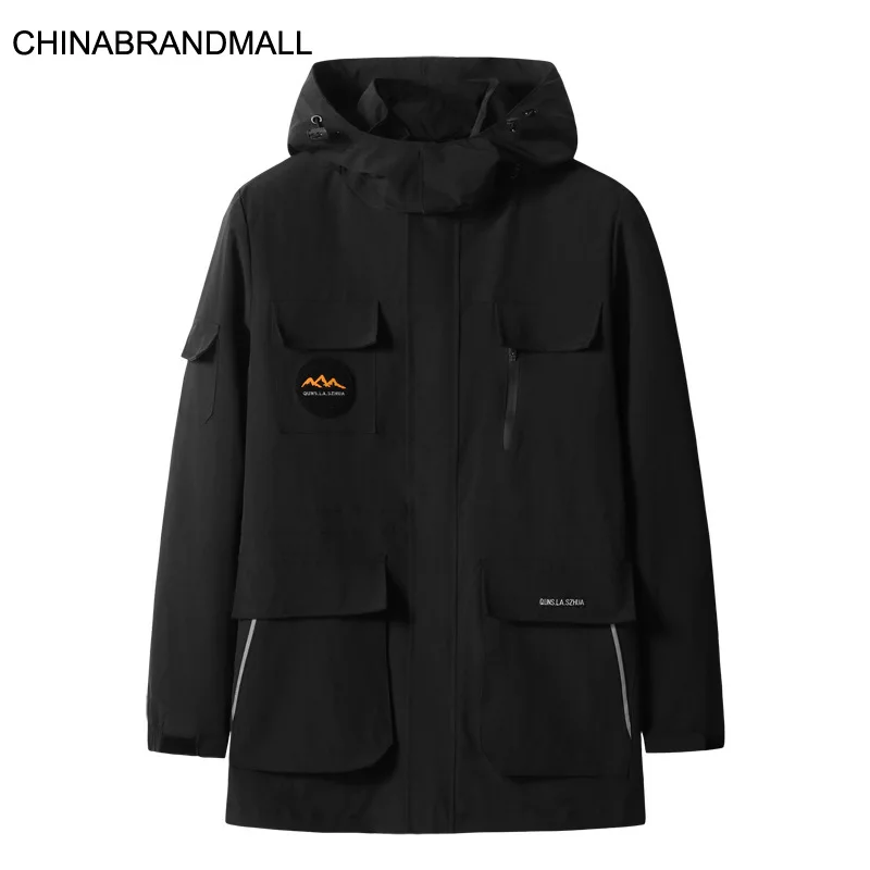 

Winter Men Plus Fat Plus Size Cotton-padded Jacket Two-piece Set Young Men Fat Man More Pocket Tooling Cotton-padded Jacket