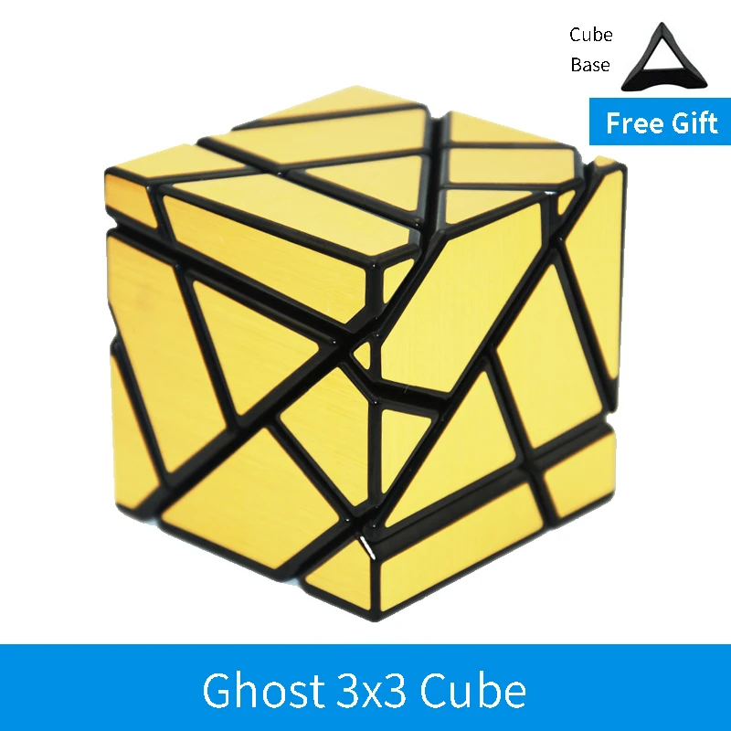 Lefun Fangcun Black Base Ghost 6Cm Cube Magico 3X3 Strano Cubo Magico Puzzle Adesivo Vuoto Speedcube Giocattoli Educativi