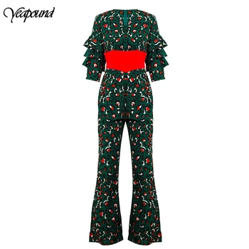 

Summer Women Chiffon Playsuits Leopard Print High Waist Wide Leg Female Jumpsuits Loose Holiday Sexy Bohemian Playsuits