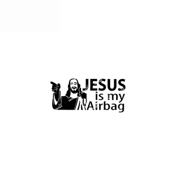 

Dawasaru JESUS IS MY AIRBAG Car Sticker Waterproof Personalized Decal Laptop Truck Motorcycle Auto Accessories PVC,12cm*5cm