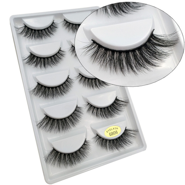 Eyelashes 2/10/30/50 Boxes 5 Pairs 3D Mink Lashes Bulk Natural False Eyelashes Soft makeup Eye Lashes cilios H13 G806