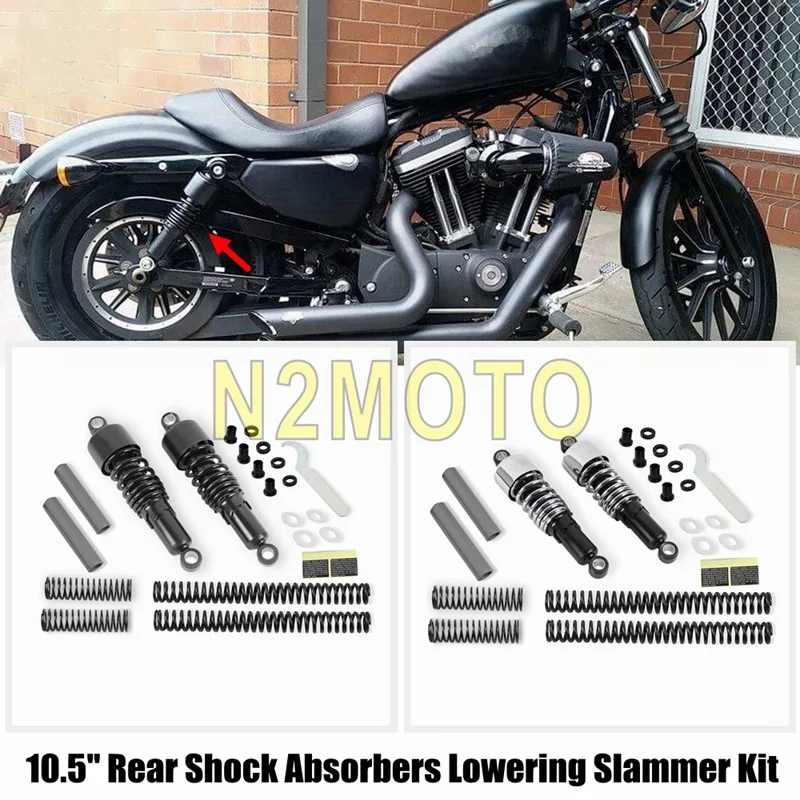 Черный поглотитель задних толчков мотоцикла прогрессивная Подвеска для Harley