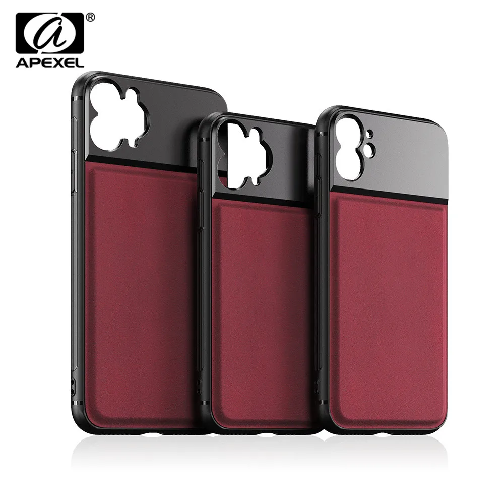 APEXEL 17mm thread Case for apexel Lens High Quality Phone Cover Leather Cases for iPhone 11 phone lenses For iPhone 11 Pro max APEXEL 17mm thread Case for apexel Lens High Quality Phone Cover Leather Cases for iPhone 11 phone lenses For iPhone 11 Pro max