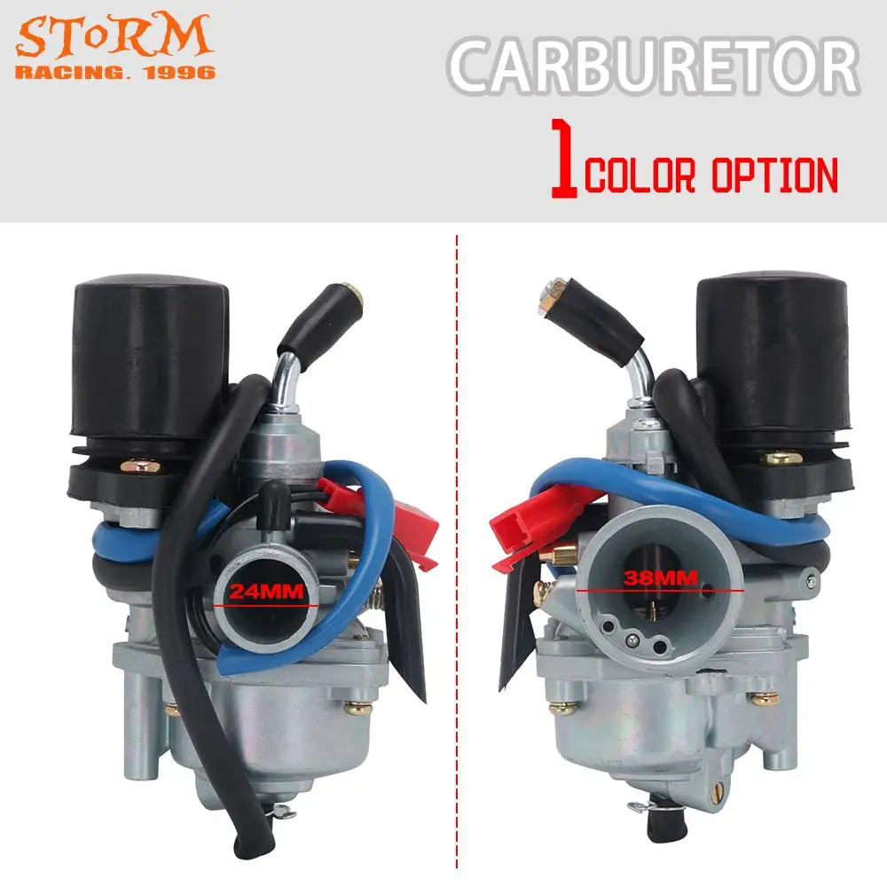 Moto 24Mm Carb Ciclomotore Carburatore Per 2 Tempi Piaggio Zip Per Yamaha Jog 50Cc Scooter Jog50
